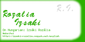 rozalia izsaki business card
